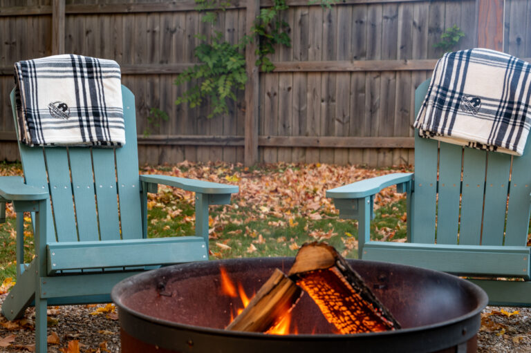 The fire pit at Northwoods Farmstead in Door County Wisconsin